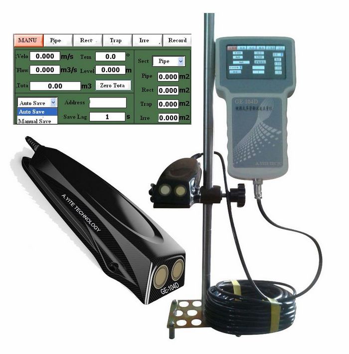 GE-104D Portable Doppler Flow Velocity Speed Meter