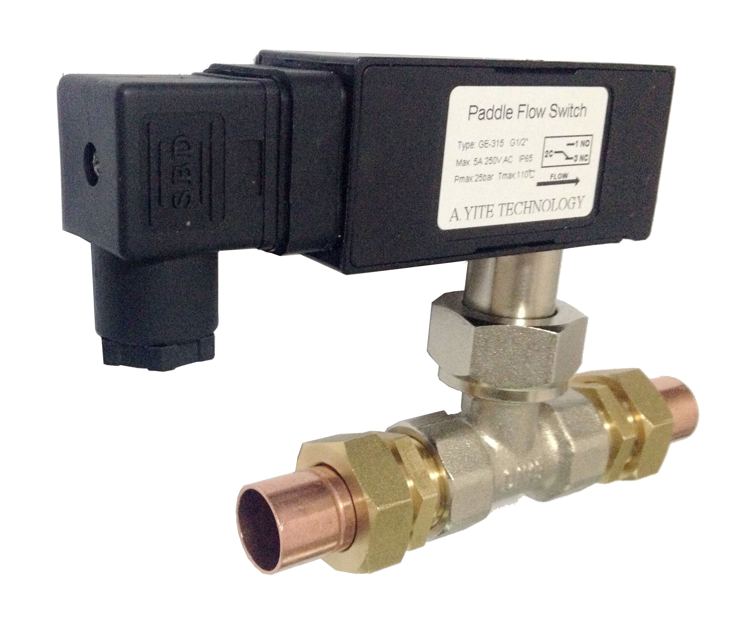 GE-315WD Red Copper Pipe Inline Flow Switches